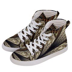 Fractal Abstract Pattern Spiritual Women s Hi-top Skate Sneakers by Pakrebo