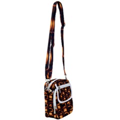 Bubbles Background Abstract Brown Shoulder Strap Belt Bag