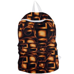 Bubbles Background Abstract Brown Foldable Lightweight Backpack by Pakrebo