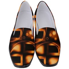 Bubbles Background Abstract Brown Women s Classic Loafer Heels by Pakrebo