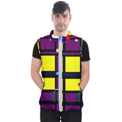 Design Pattern Colors Colorful Men s Puffer Vest by Pakrebo