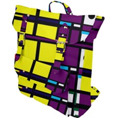 Design Pattern Colors Colorful Buckle Up Backpack by Pakrebo