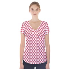 Brilliant Patern Abstract Short Sleeve Front Detail Top by Pakrebo