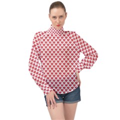 Brilliant Patern Abstract High Neck Long Sleeve Chiffon Top by Pakrebo