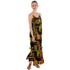 Pattern Wallpaper Background Cami Maxi Ruffle Chiffon Dress by Pakrebo