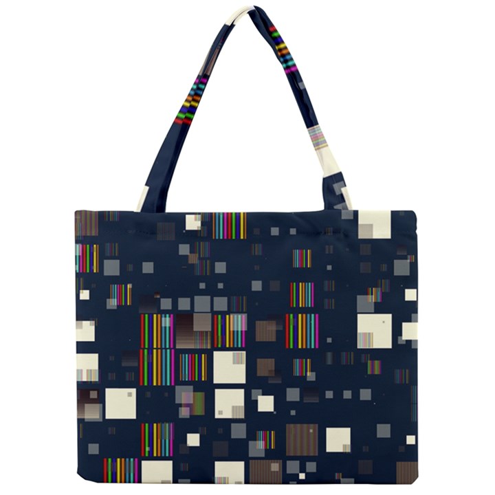 Blocks Pattern Rainbow Texture Mini Tote Bag