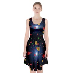 Technology Background Pattern Racerback Midi Dress