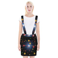 Technology Background Pattern Braces Suspender Skirt by Pakrebo