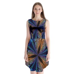 Abstract Background Kaleidoscope Sleeveless Chiffon Dress   by Pakrebo