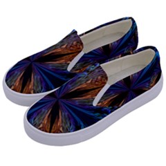 Abstract Background Kaleidoscope Kids  Canvas Slip Ons by Pakrebo