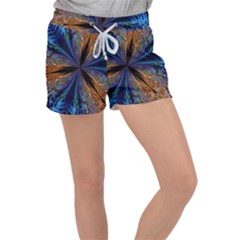 Abstract Background Kaleidoscope Women s Velour Lounge Shorts by Pakrebo