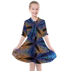 Abstract Background Kaleidoscope Kids  All Frills Chiffon Dress by Pakrebo