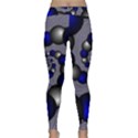 Balls Circles Fractal Silver Blue Classic Yoga Leggings View1