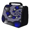 Balls Circles Fractal Silver Blue Full Print Travel Pouch (Small) View1