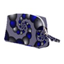 Balls Circles Fractal Silver Blue Wristlet Pouch Bag (Medium) View2