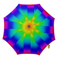 Rainbow Colour Bright Background Hook Handle Umbrellas (large) by Pakrebo