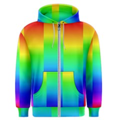 Rainbow Colour Bright Background Men s Zipper Hoodie by Pakrebo