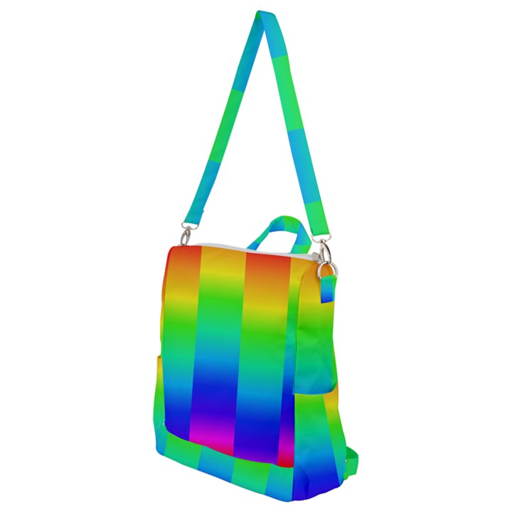 Rainbow Colour Bright Background Crossbody Backpack