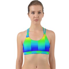 Rainbow Colour Bright Background Back Web Sports Bra by Pakrebo