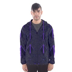 Futuristic Pyramids Perspective Men s Hooded Windbreaker by Pakrebo