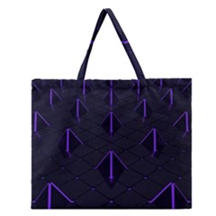 Futuristic Pyramids Perspective Zipper Large Tote Bag by Pakrebo