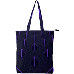 Futuristic Pyramids Perspective Double Zip Up Tote Bag by Pakrebo