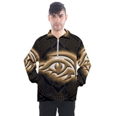 Golden Ornament Round Art Form Men s Half Zip Pullover