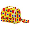 Pattern Design Backdrop Red Blue Yellow Satchel Shoulder Bag View1