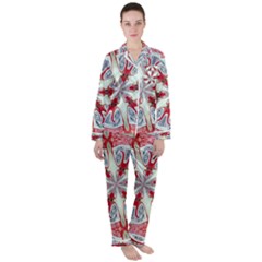 Kaleidoscope Background Bottles Satin Long Sleeve Pyjamas Set