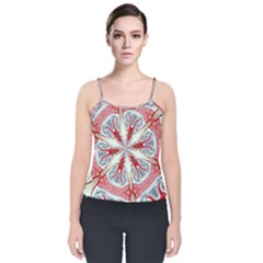 Kaleidoscope Background Bottles Velvet Spaghetti Strap Top by Pakrebo