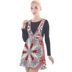 Kaleidoscope Background Bottles Plunge Pinafore Velour Dress by Pakrebo