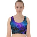 Background Color Slightly Texture Velvet Racer Back Crop Top View1