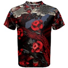 Fractal Flowers Free Illustration Men s Cotton Tee by Pakrebo