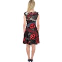 Fractal Flowers Free Illustration Capsleeve Midi Dress View2