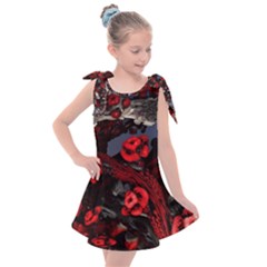 Fractal Flowers Free Illustration Kids  Tie Up Tunic Dress by Pakrebo