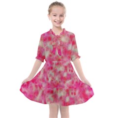 Background Abstract Texture Pattern Kids  All Frills Chiffon Dress by Pakrebo