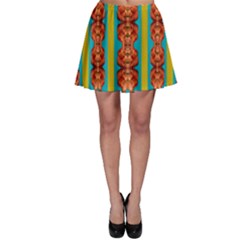 Love For The Fantasy Flowers With Happy Joy Skater Skirt