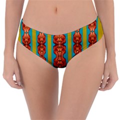 Love For The Fantasy Flowers With Happy Joy Reversible Classic Bikini Bottoms by pepitasart