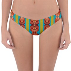 Love For The Fantasy Flowers With Happy Joy Reversible Hipster Bikini Bottoms by pepitasart