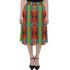 Love For The Fantasy Flowers With Happy Joy Classic Midi Skirt by pepitasart