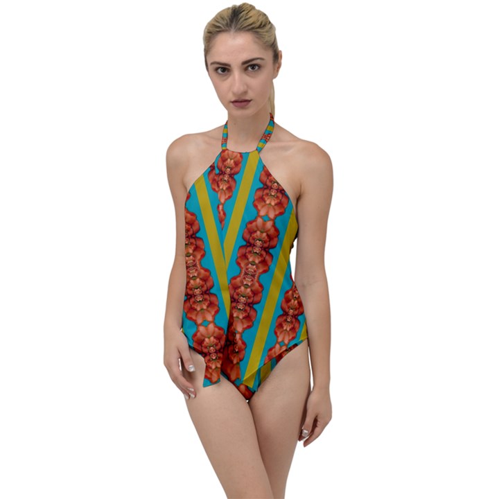 Love For The Fantasy Flowers With Happy Joy Go with the Flow One Piece Swimsuit