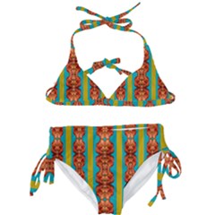 Love For The Fantasy Flowers With Happy Joy Kids  Classic Bikini Set by pepitasart