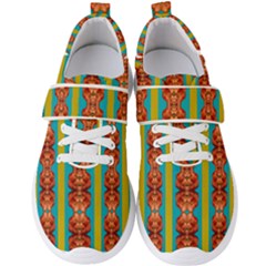 Love For The Fantasy Flowers With Happy Joy Men s Velcro Strap Shoes by pepitasart