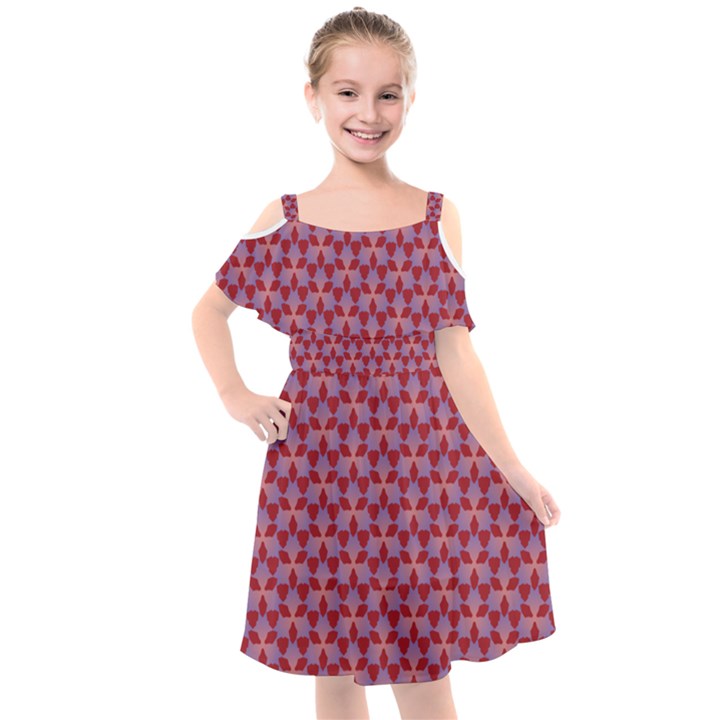 Pattern New Seamless Kids  Cut Out Shoulders Chiffon Dress