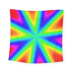 Rainbow Colour Bright Background Square Tapestry (small) by Pakrebo