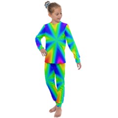 Rainbow Colour Bright Background Kids  Long Sleeve Set  by Pakrebo