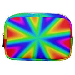 Rainbow Colour Bright Background Make Up Pouch (small) by Pakrebo