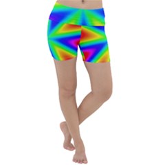 Rainbow Colour Bright Background Lightweight Velour Yoga Shorts by Pakrebo