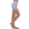 Birds Floral Flowers Retro Spring Kids  Lightweight Velour Yoga Shorts View3