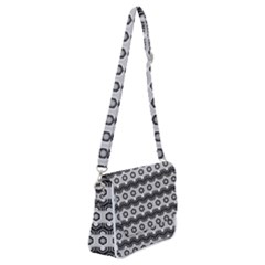 Pattern Abstractstyle Seamless Shoulder Bag With Back Zipper